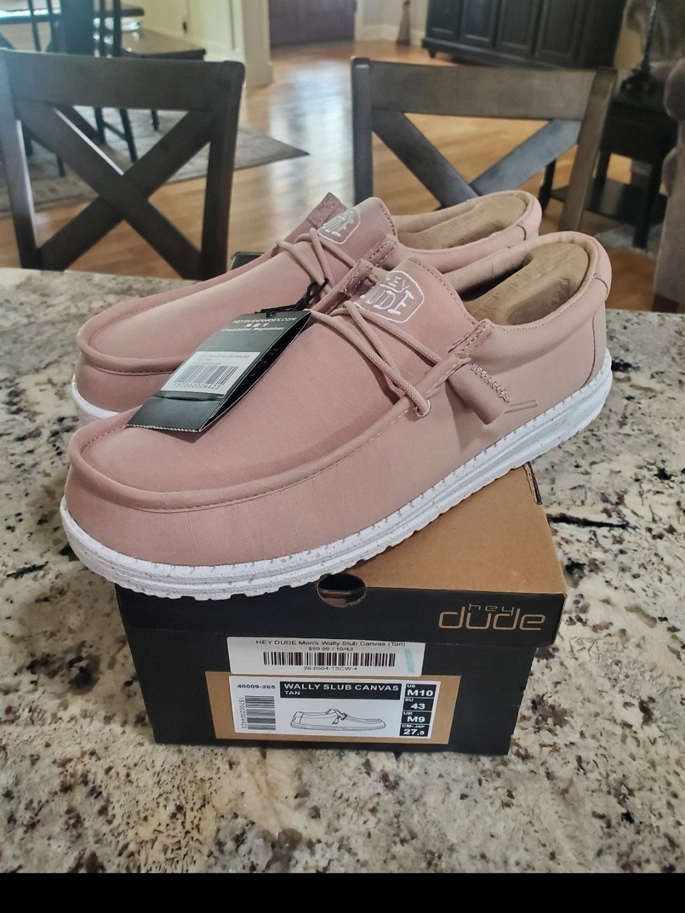 Hey Dude Wally Slub Canvas Men's Shoes - Tan